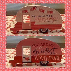 Valentine’s Day Camper Wood Signs For Tier Trays, Tabletop or Shelf Decor Set